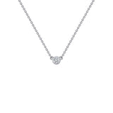 14K Gold Diamond Bezel Necklace - Gianni Deloro