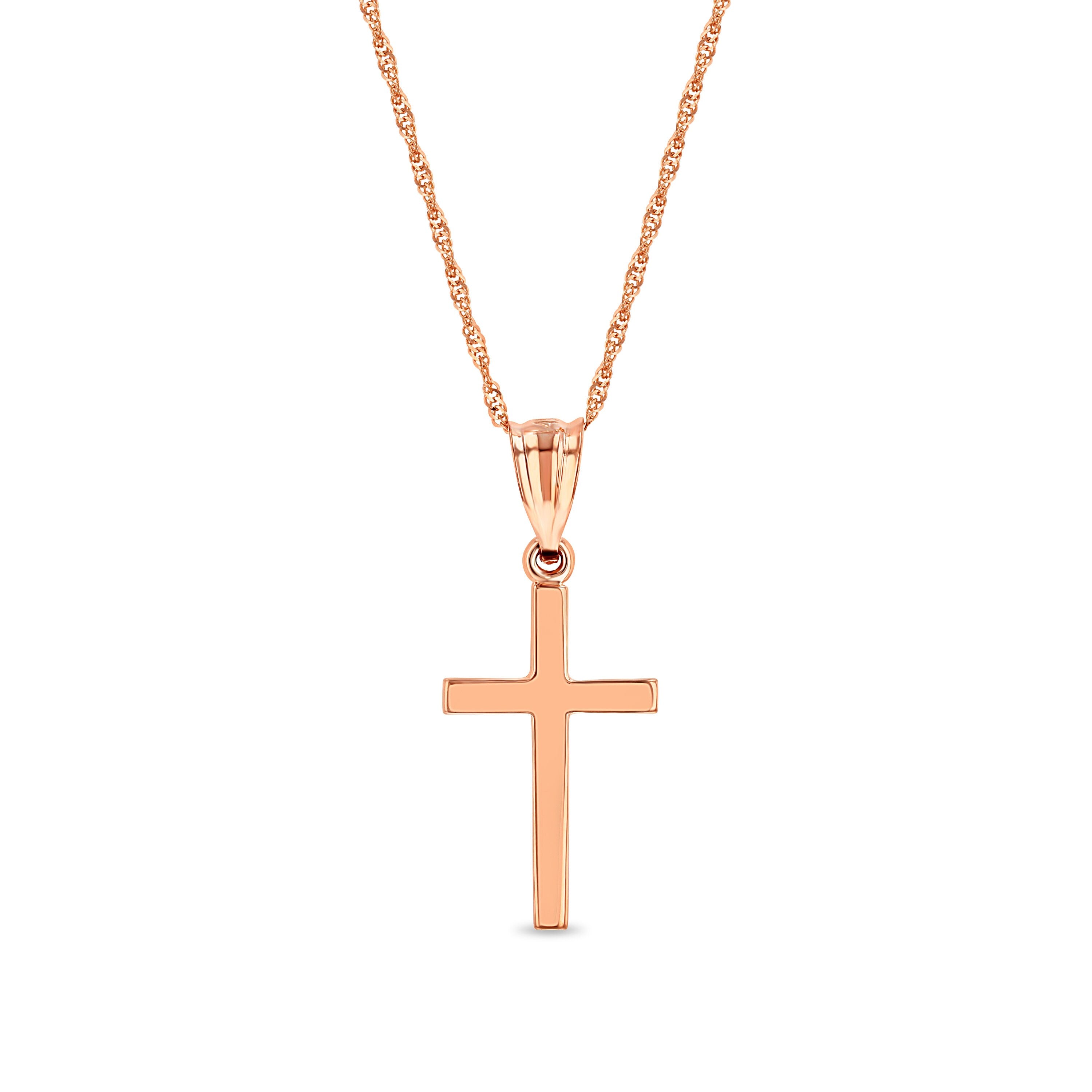 14k Gold Cross Necklace - Christian Jewelry for Men & Women - Gianni Deloro