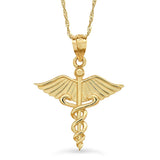 14k solid gold medical necklace