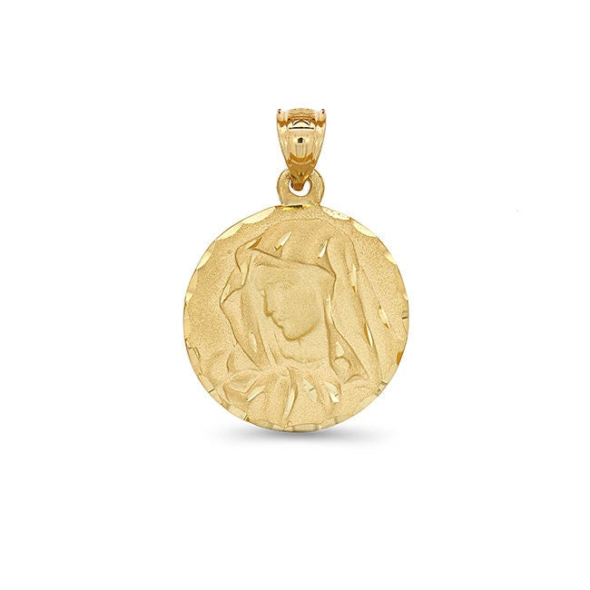 14k solid gold virgin mary medallion – Gianni Deloro