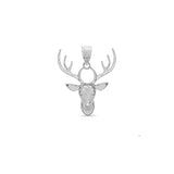 14k solid gold Deer Head Pendant