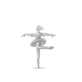 14K solid Gold Cross Ballerina Slide Pendant