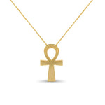 14k solid gold Ankh pendant on an 18" 14k gold chain