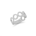 14k solid white gold .84ct diamond fancy band