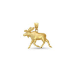 14k solid gold Alaskan Moose pendant