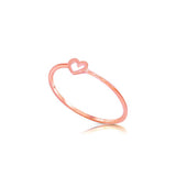 14k Gold Stackable Dainty Heart Ring