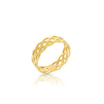 14k solid gold twisted ring