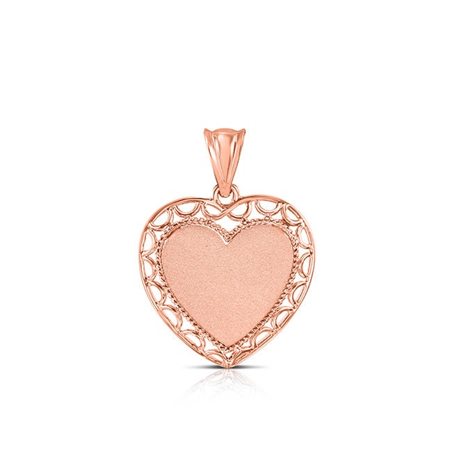 14K solid gold Heart Pendant