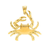 14k large Crab pendant