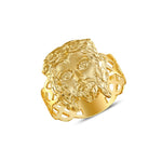 14k solid gold Jesus head ring