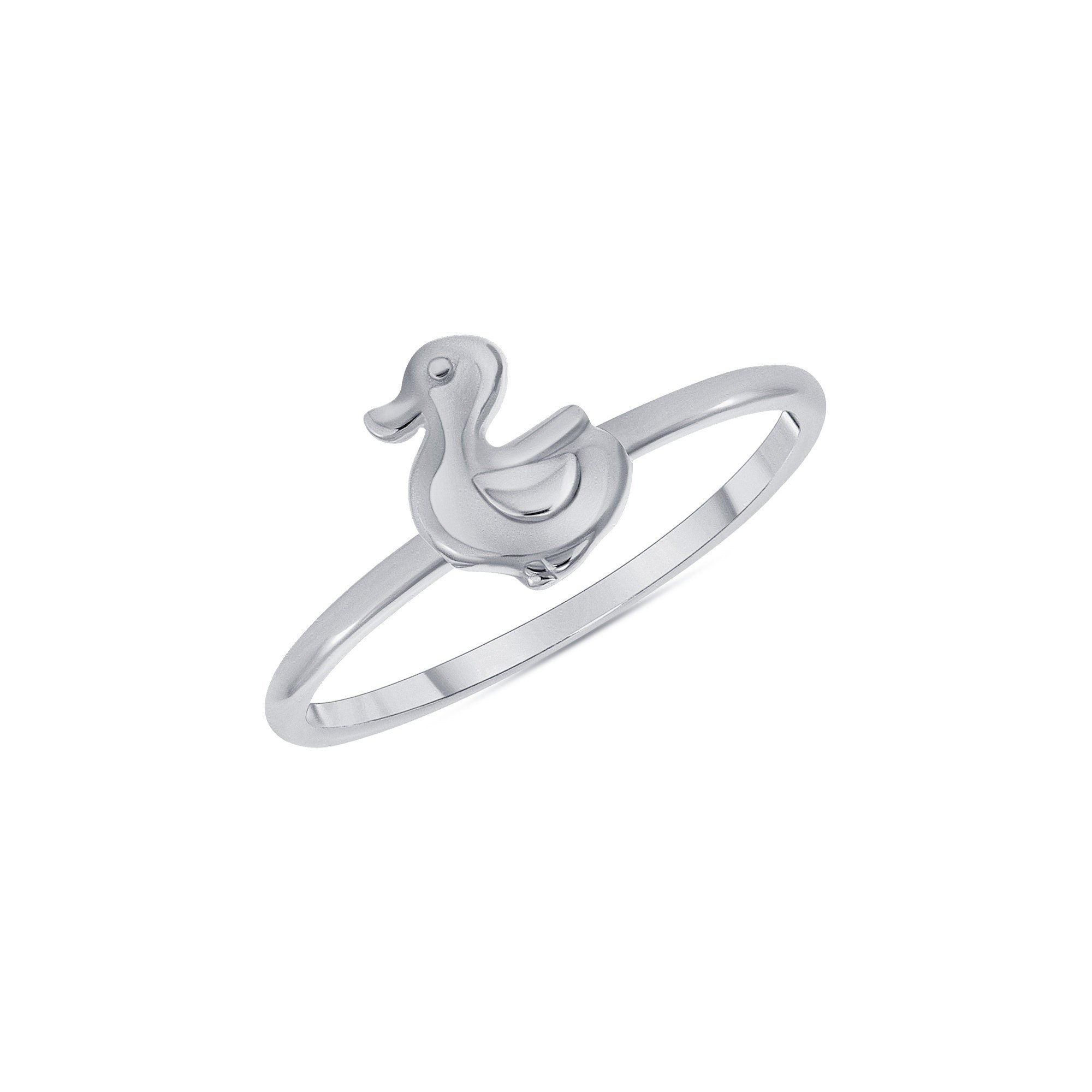 14k solid gold baby duck ring