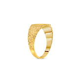14k solid gold engravable signet ring