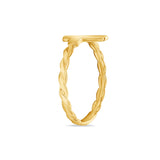14K Gold Twisted Cross Ring
