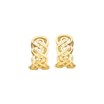 14k irish love knot post with clip earrings
