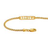 14k solid yellow gold Baby ID bracelet