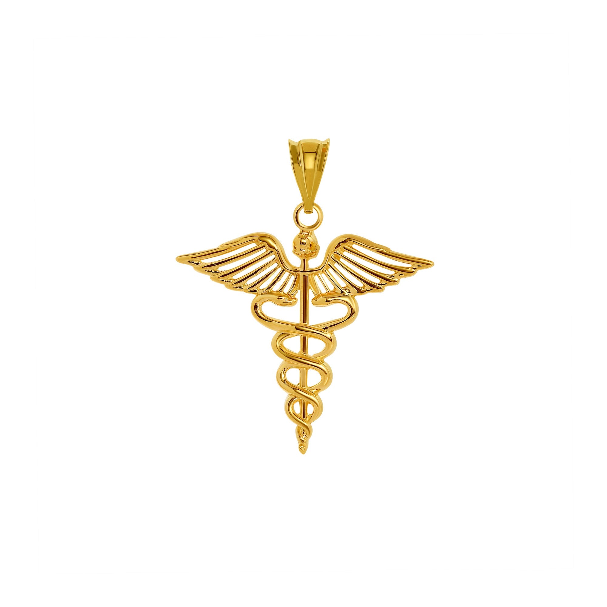 14k solid gold medical pendant