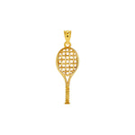 14k solid gold Tennis Racket pendant