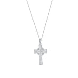 14k solid gold Irish Cross on 18" solid gold chain