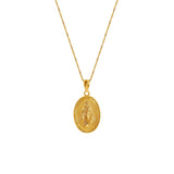 14k solid gold Virgin Mary Pendant on 18" chain