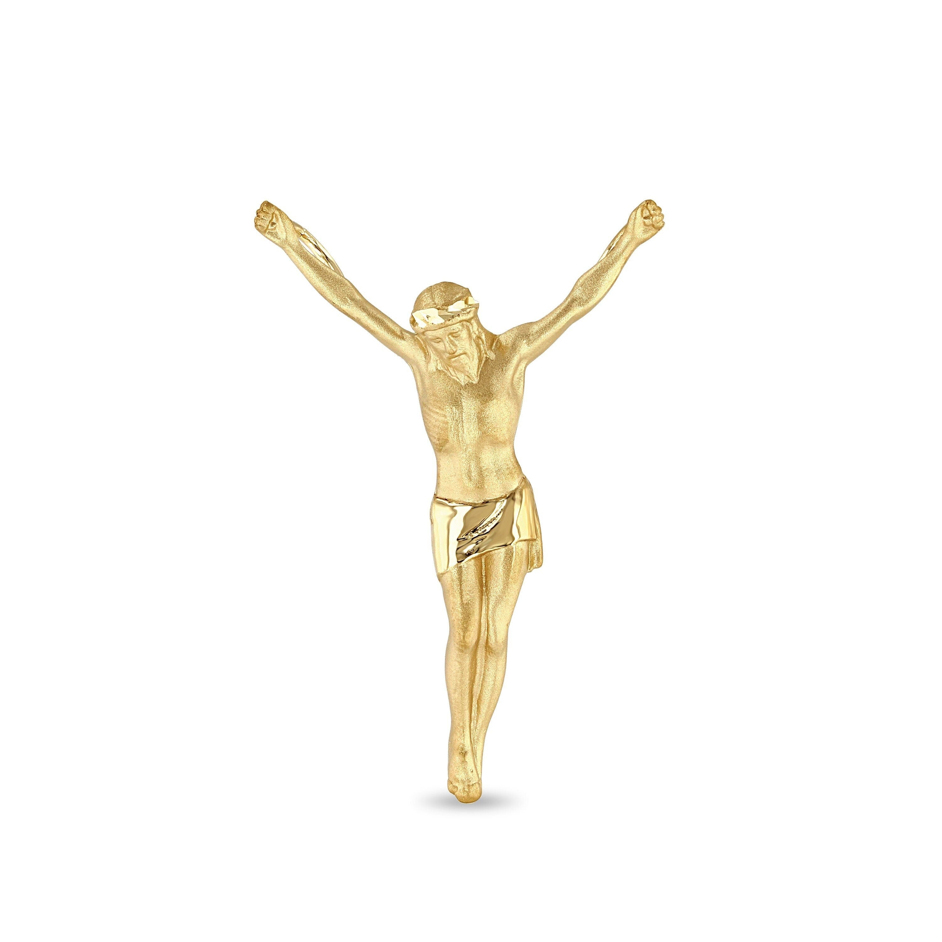 14k solid gold Jesus Pendant