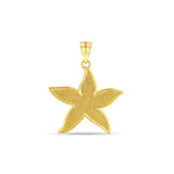 14k solid gold starfish pendant