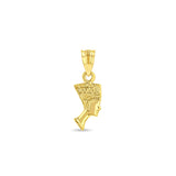 14k solid gold mini Nefertiti pendant