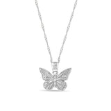 14k solid gold mini butterfly necklace