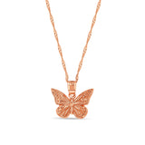 14K Gold Mini Butterfly Necklace