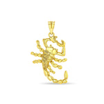 14k solid gold Scorpion Pendant