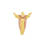 14k  Yellow and Rose Gold Jesus Pendant