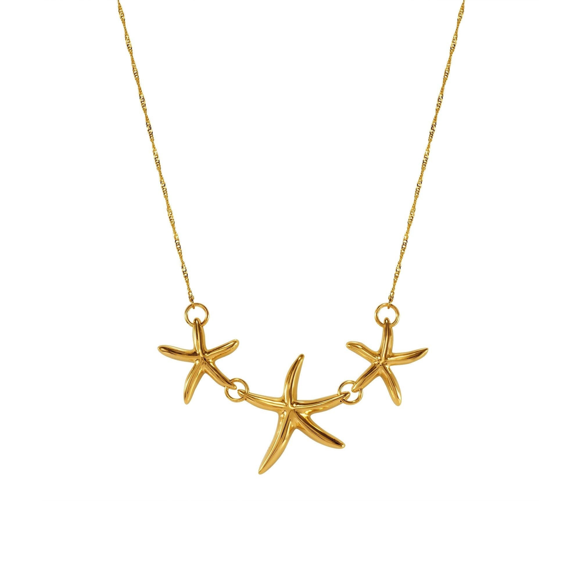 14k solid gold Starfish Necklace