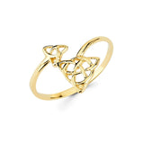 14k solid gold Irish love knot ring