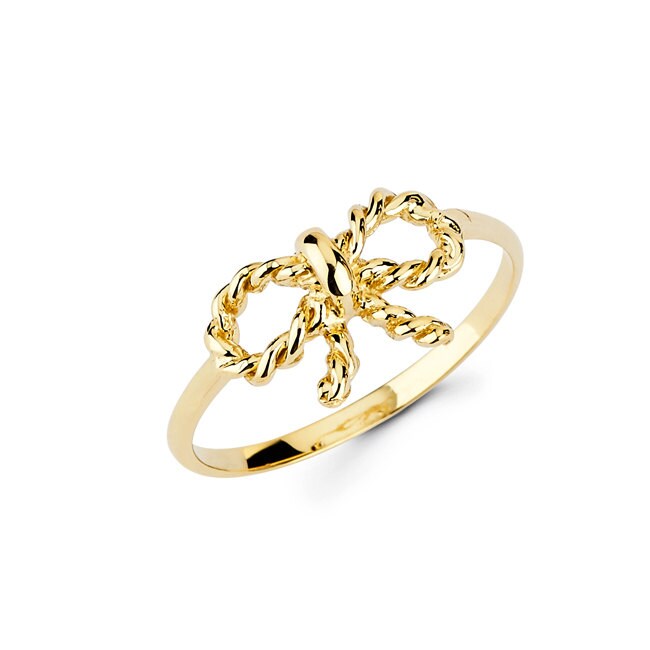 14k Gold Bow Ring