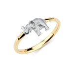 14K Two-Tone Elephant Ring