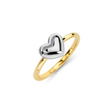 14K Two-Tone Heart Ring