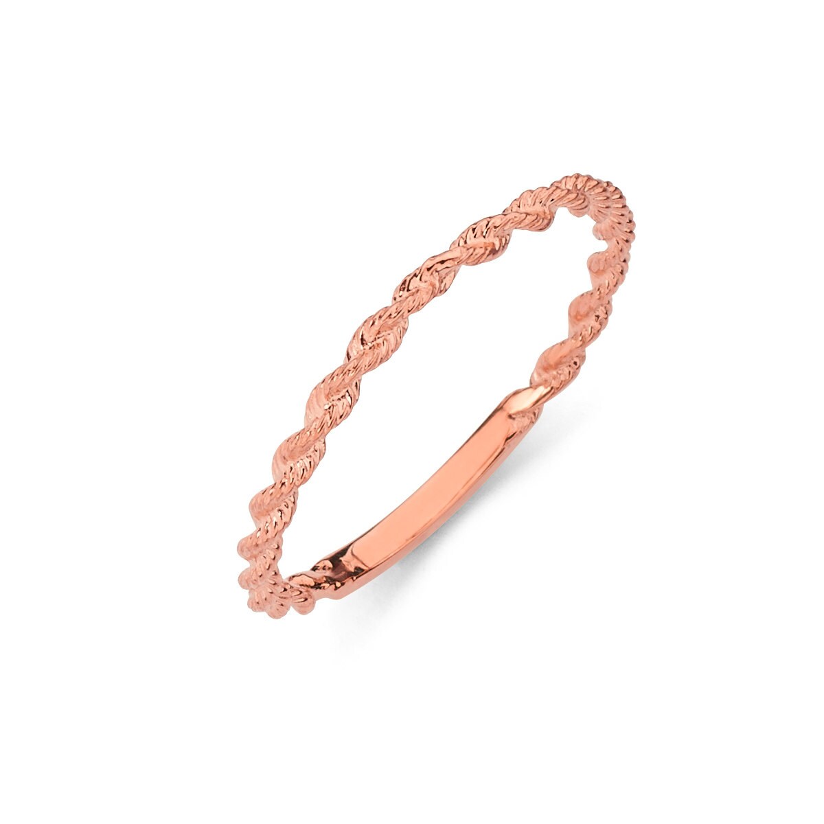 14k Twisted Gold Rope Ring - Gold Stackable Rings - Gianni Deloro