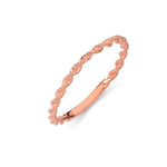 14k Twisted Gold Rope Ring - Gold Stackable Rings - Gianni Deloro